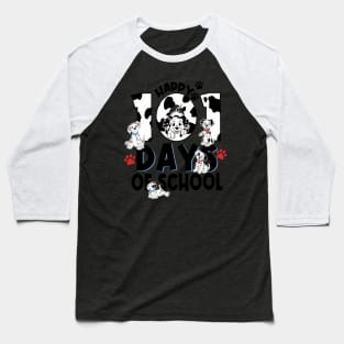 100 Days Of School Dalmatian Dog Boy Kid 100th Day Of School Baseball T-Shirt